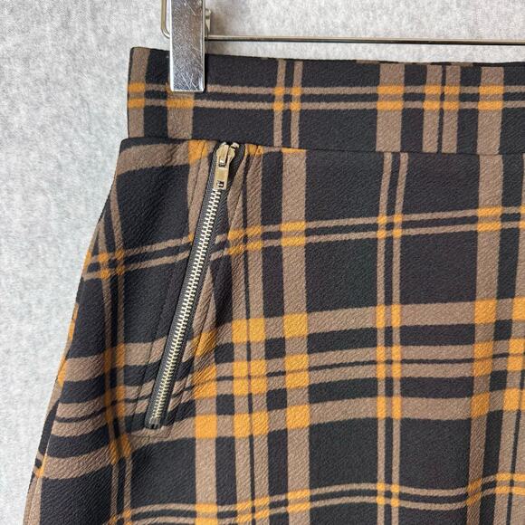Le lis Plaid Mini Skirt Womens Size Small Academia Preppy Punk Goth Yellow Black - Picture 3 of 13